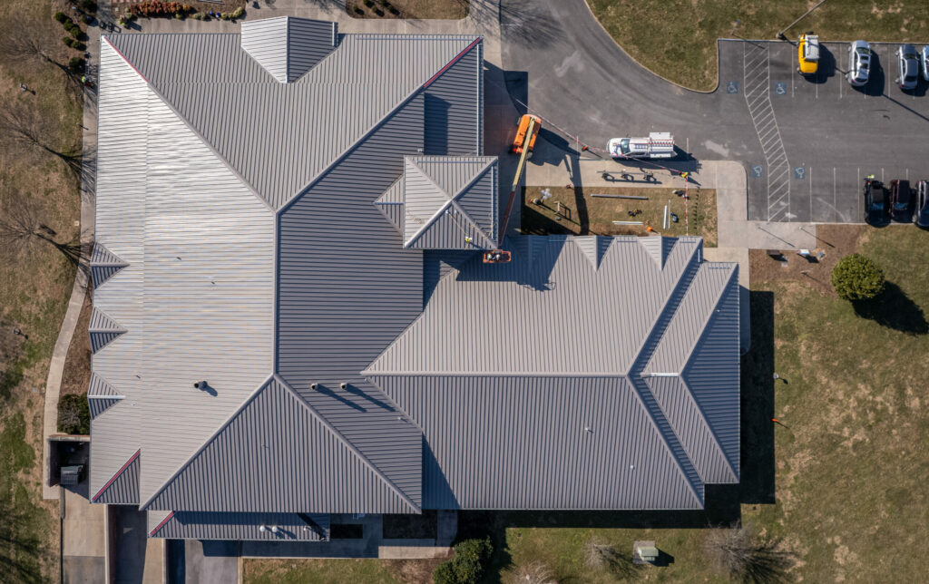 Historic Commercial Metal Roof Installation Near Asheville