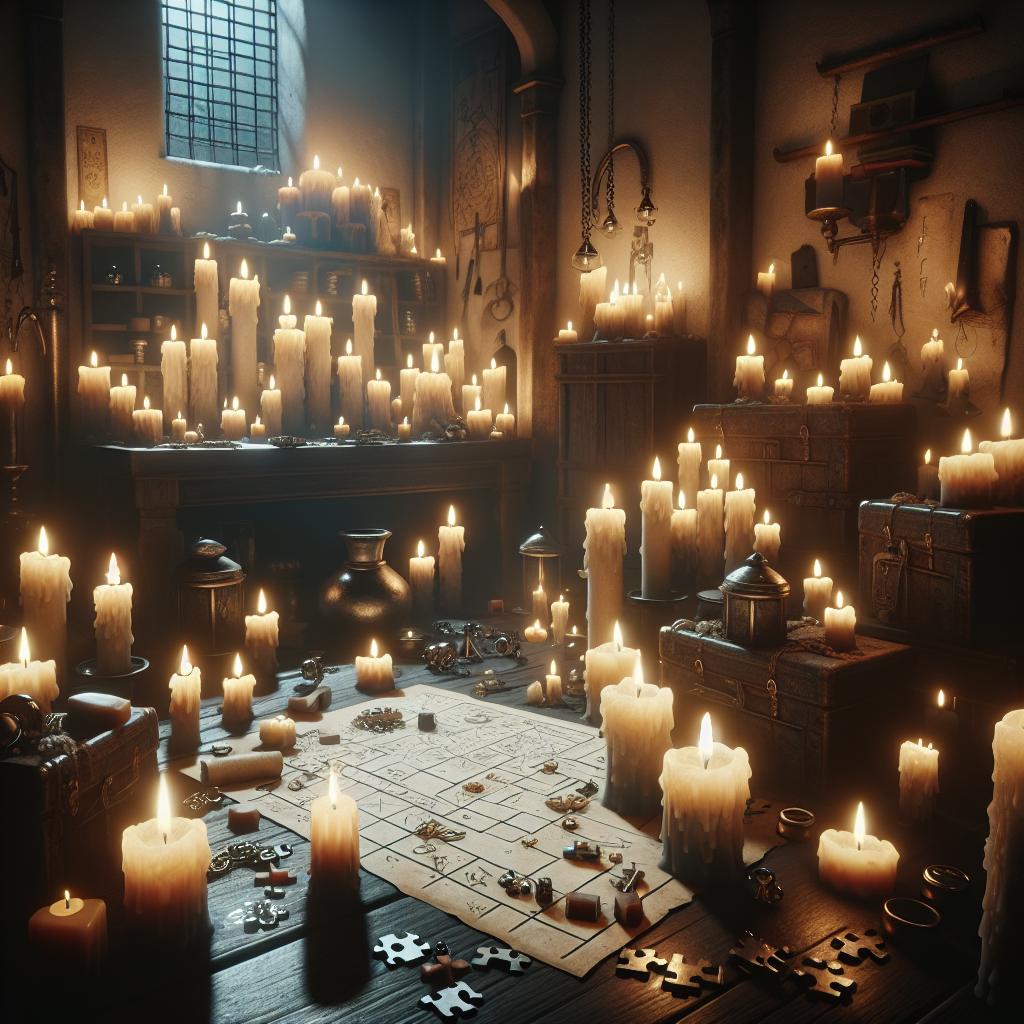 "Handmade candle treasure hunt"
