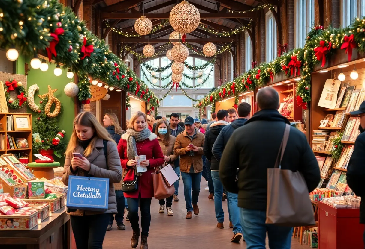 Local artisans at Asheville holiday market
