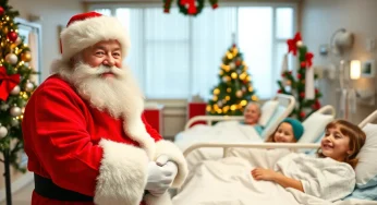 Santa Spreads Holiday Cheer at Asheville Hospital