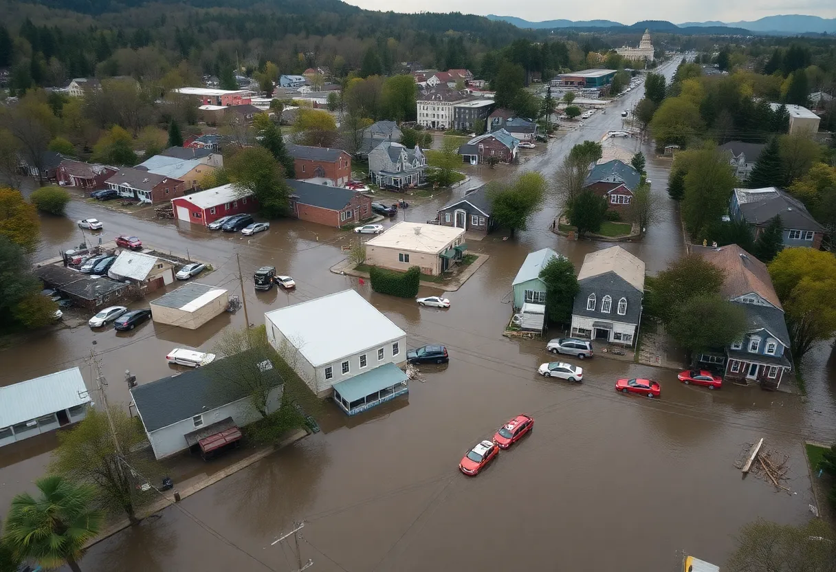 Severe flooding in Asheville, North Carolina