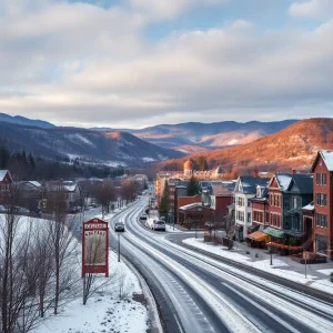 Winter landscape in Asheville, North Carolina