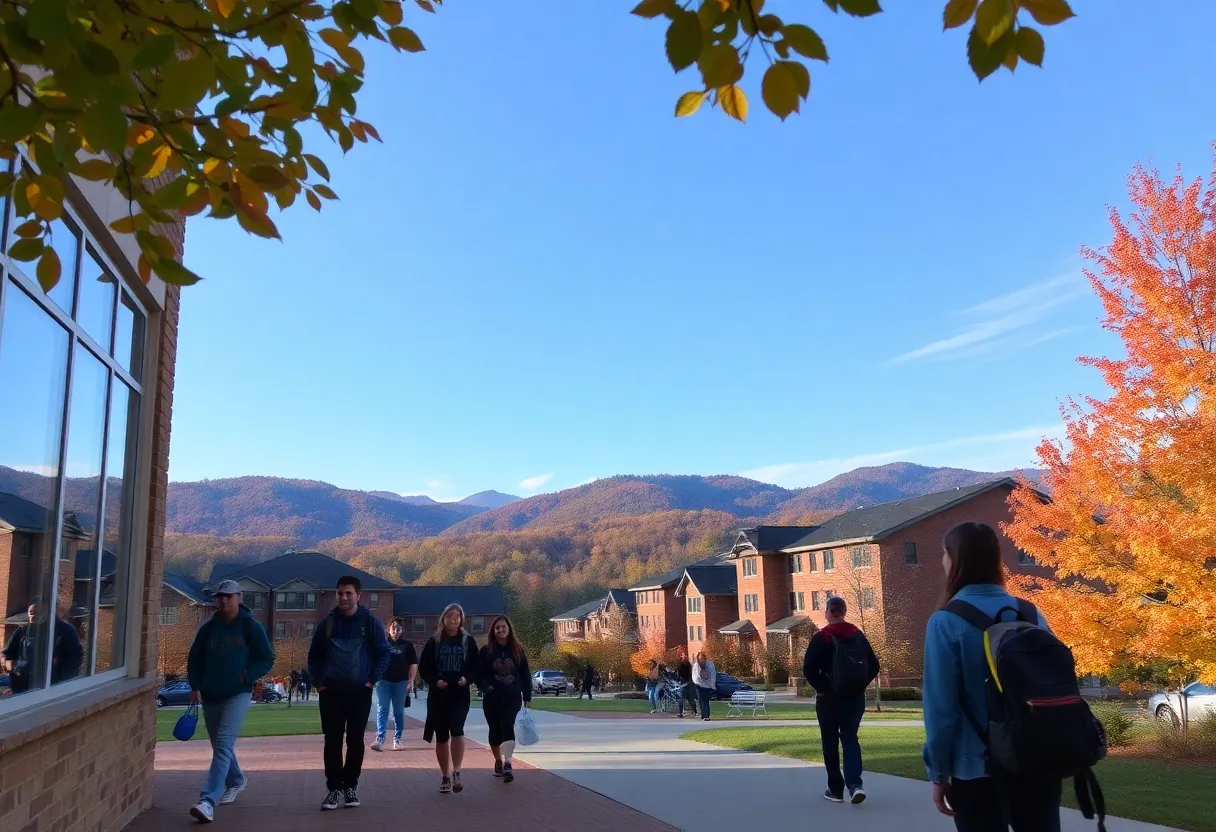 Students moving into UNC Asheville campus housing