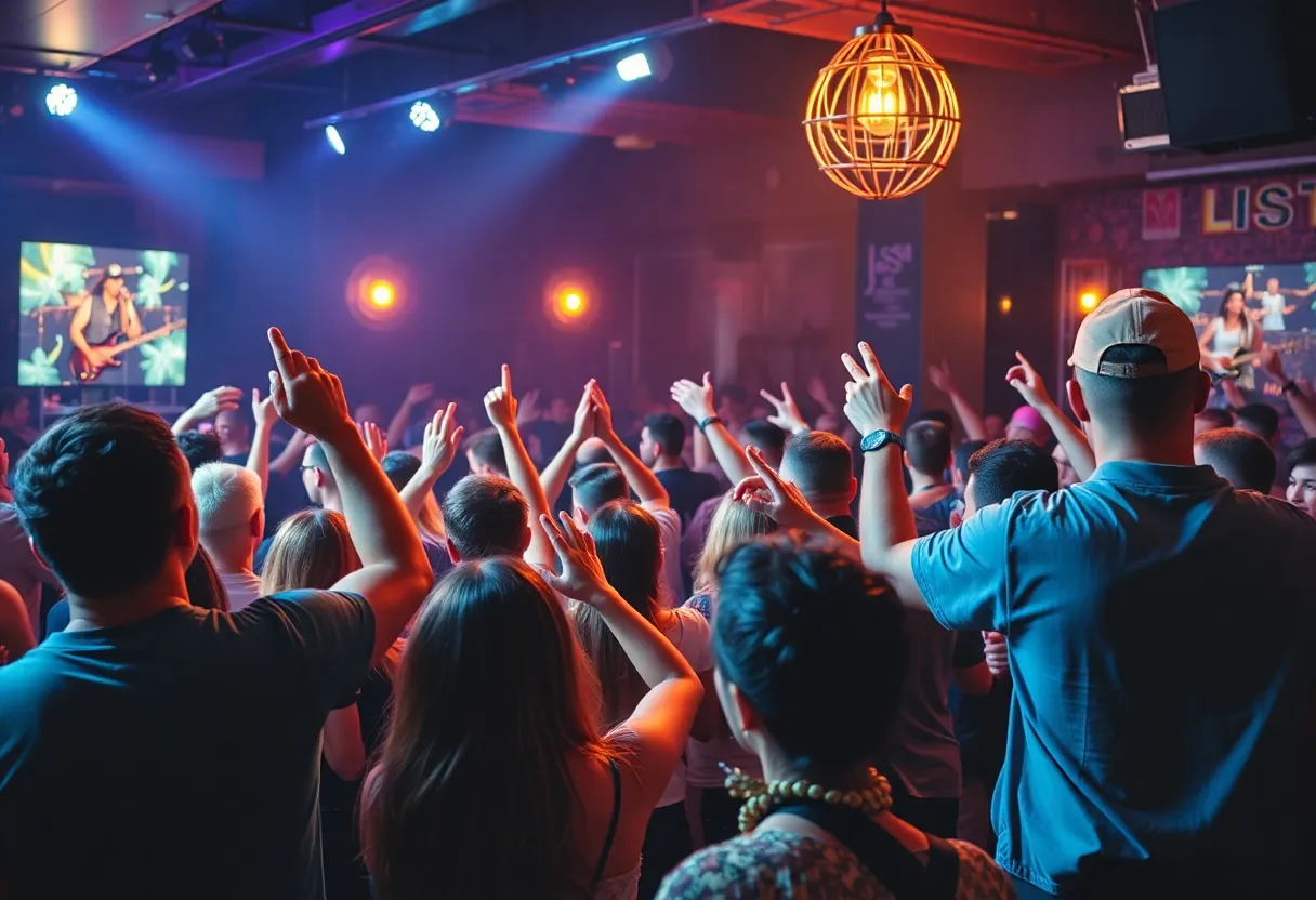 Audience enjoying a concert in Asheville