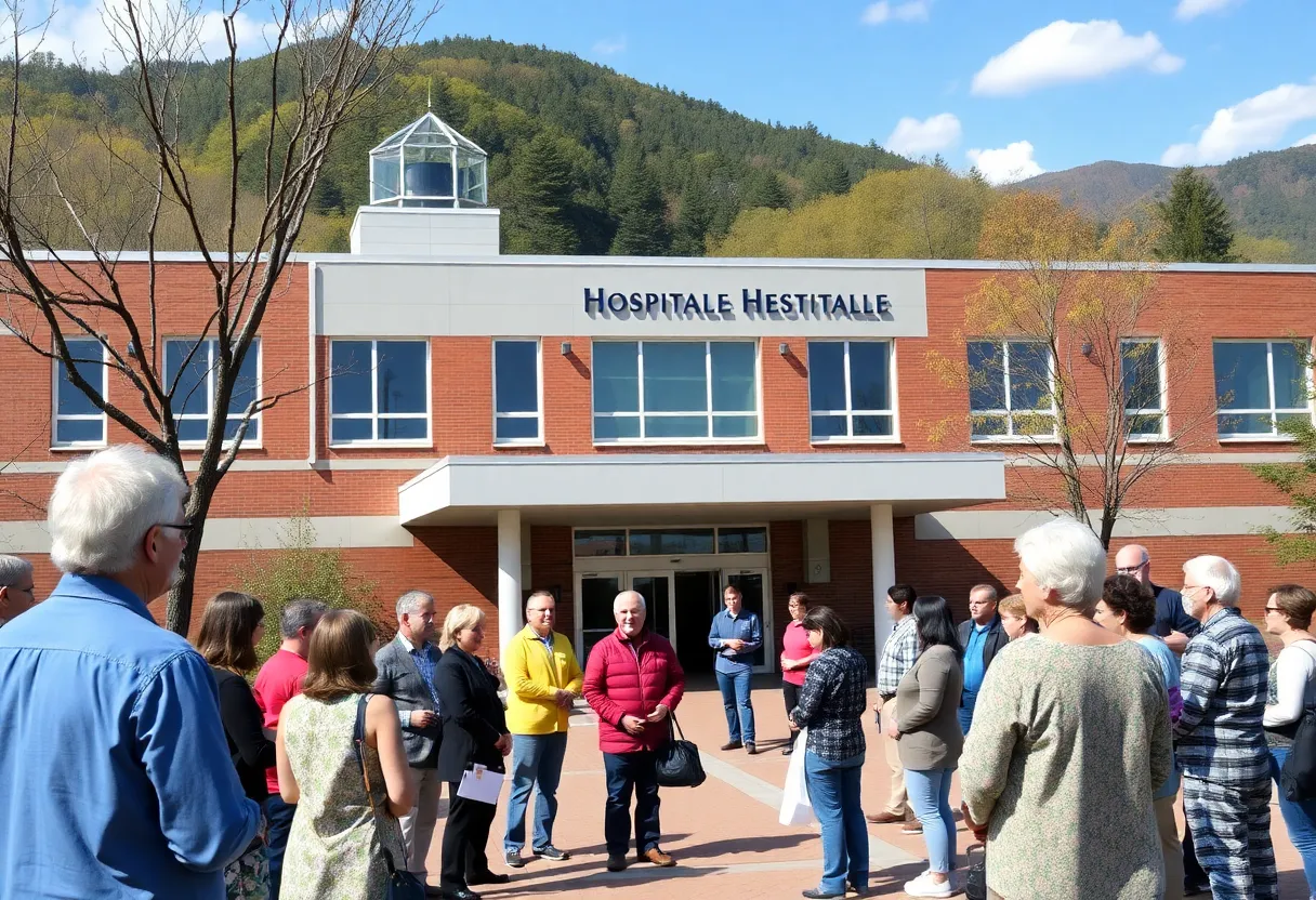 Asheville community discussing healthcare concerns near Mission Hospital