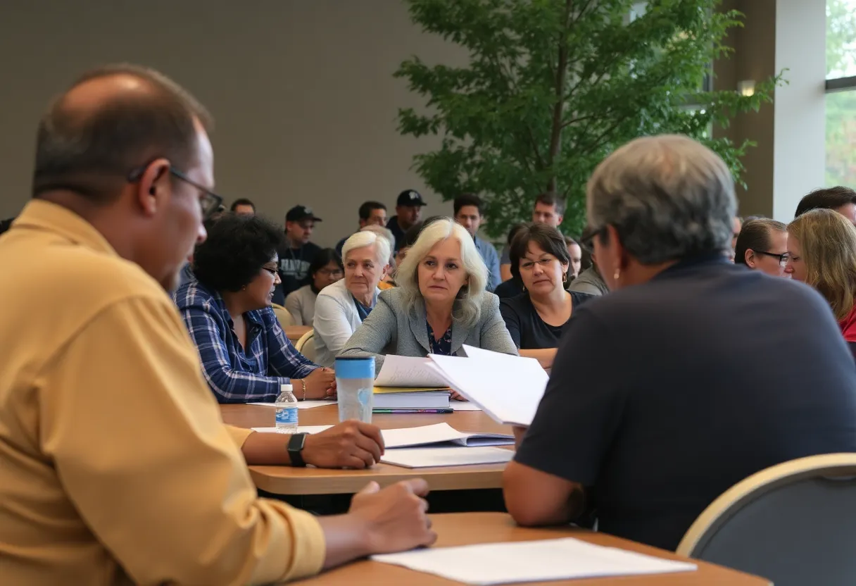 Residents of Asheville participating in recovery meetings