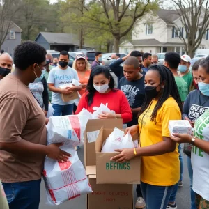 Asheville community members supporting Hurricane Helene victims