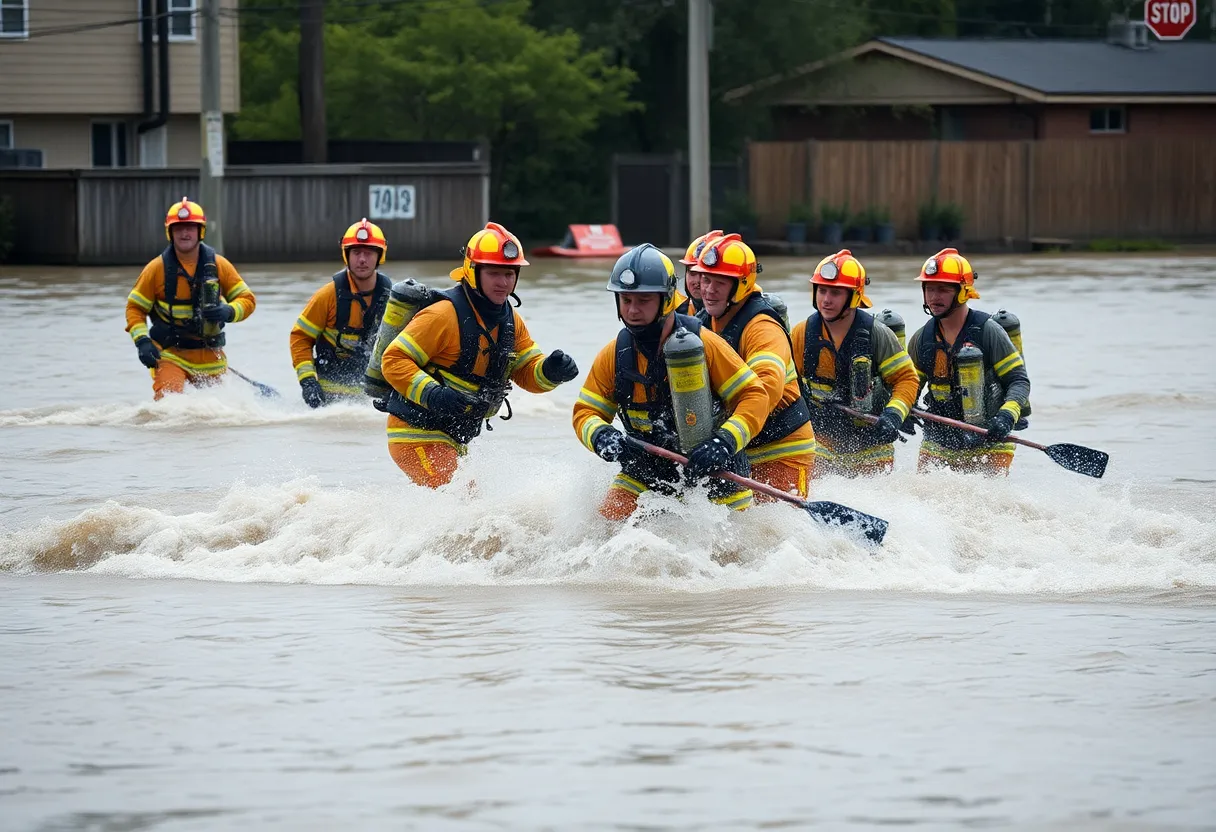 Asheville Fire Department conducting water rescue in Kentucky