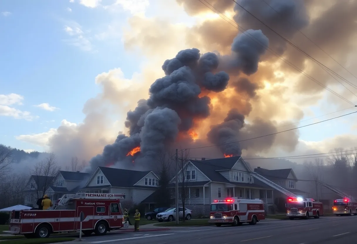 Firefighters combat multiple structure fires in Asheville