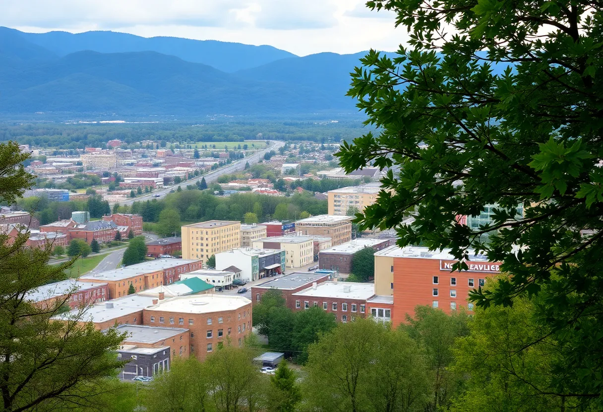Scenic view of Asheville, North Carolina