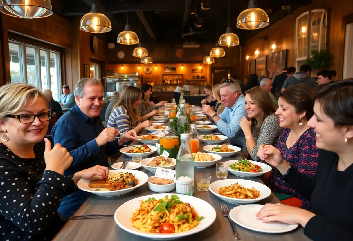 People dining during Asheville Restaurant Week