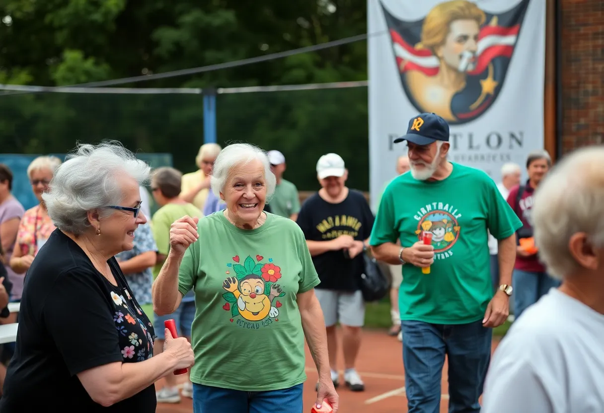 Seniors participating in sports and arts activities in Asheville