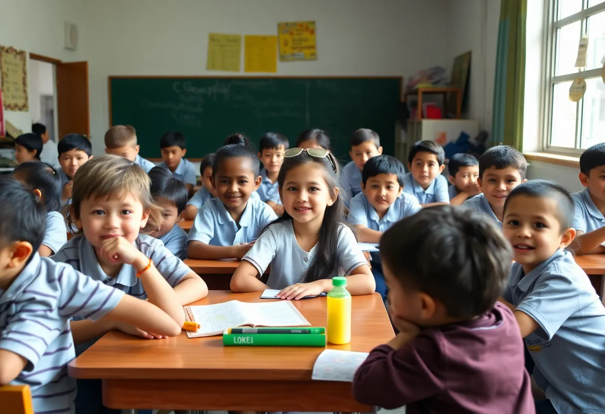 Students engaged in classroom activities in Asheville Schools