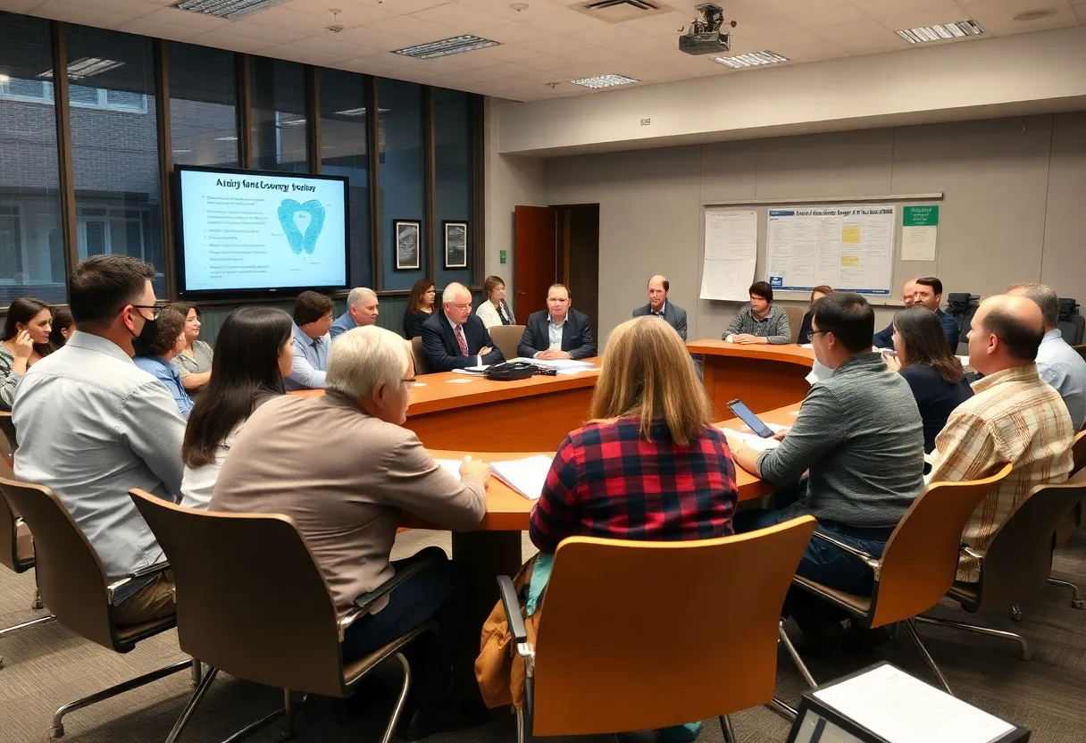City council retreat focusing on community recovery plans in Asheville.