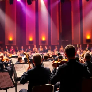Orchestra performing at 'March Melodrama' concert in Asheville