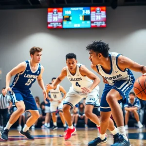 UNC Asheville Bulldogs competing against Gardner-Webb in basketball