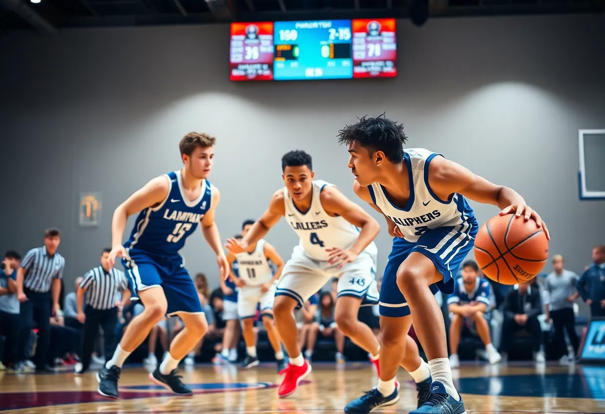 UNC Asheville Bulldogs competing against Gardner-Webb in basketball