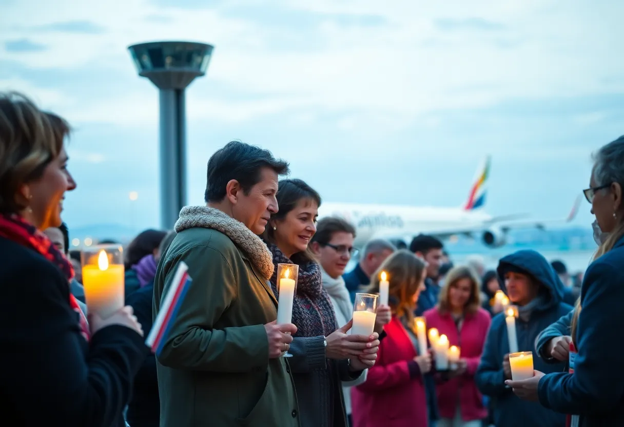 Community members gather to honor Ian Epstein, sharing stories and lighting candles.
