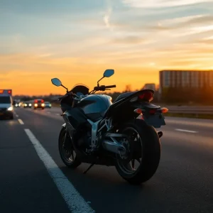Emergency services responding to a motorcycle accident in Asheville
