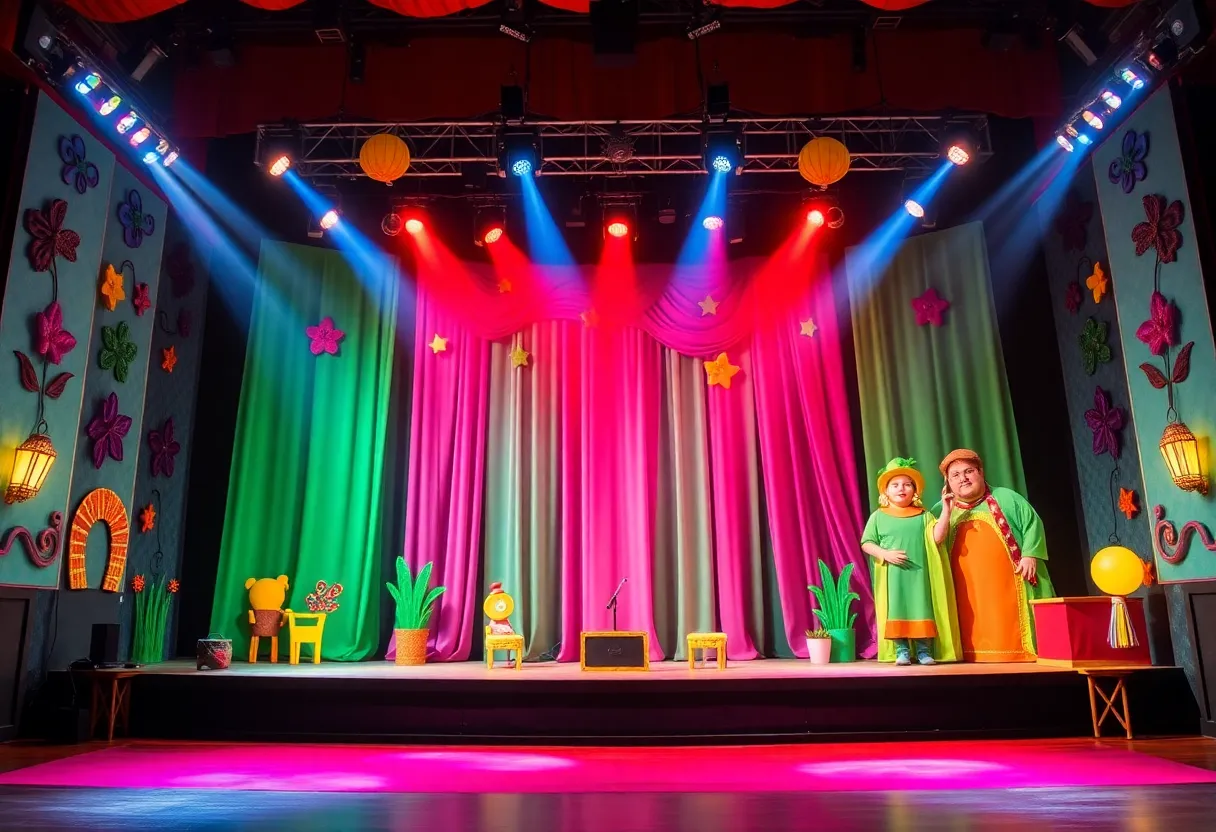 Theater stage set for the NC Stage Company's 2024 season