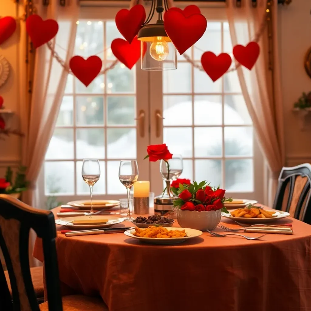 Romantic Valentine's Day dinner setup in Asheville