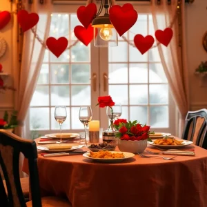 Romantic Valentine's Day dinner setup in Asheville