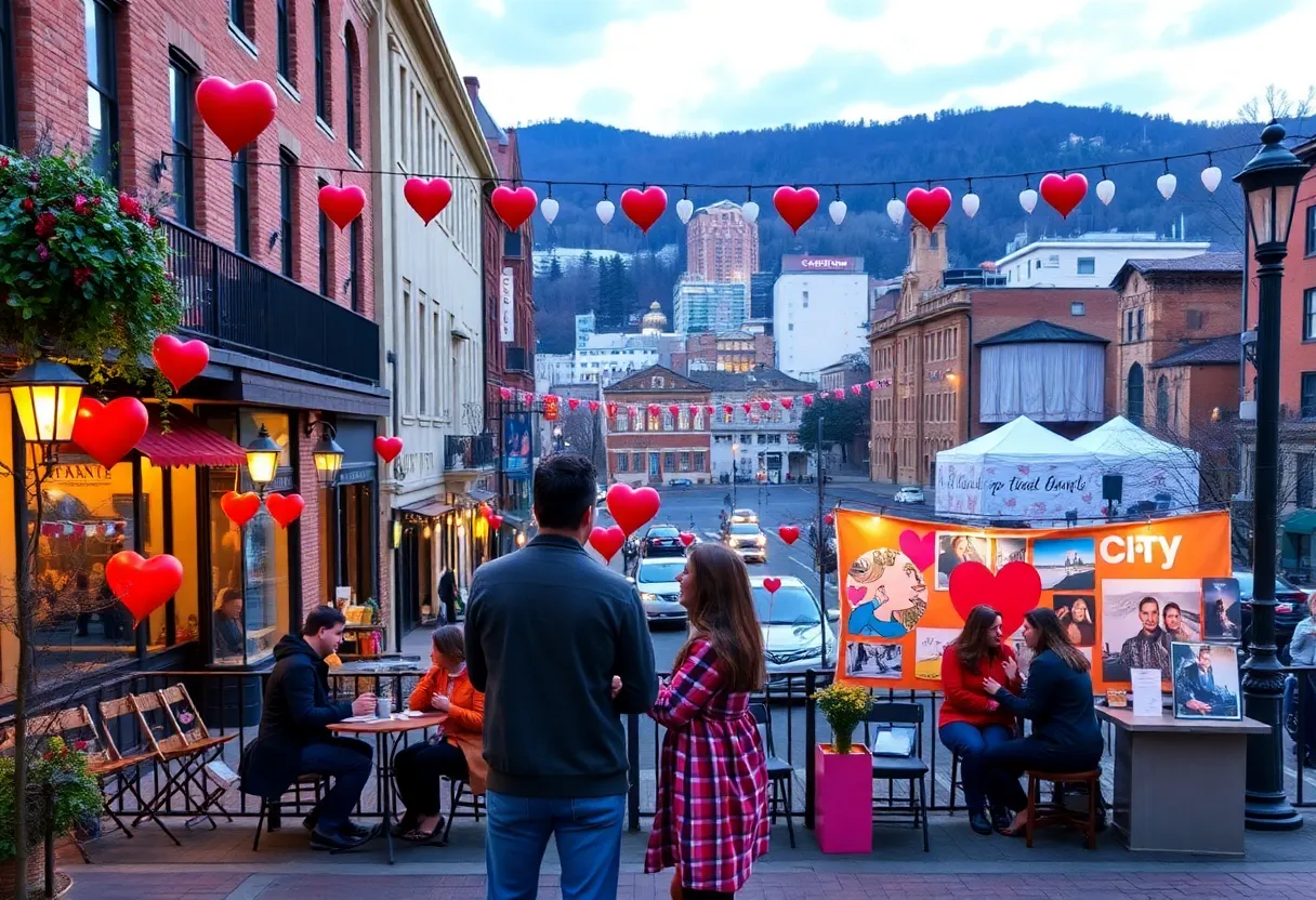 Couples enjoying Valentine's Day events in Asheville