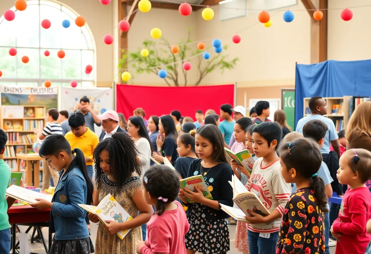 Families celebrating Black Children's Book Week in Asheville