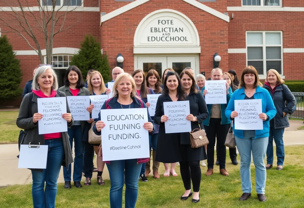 Educators petitioning for school funding