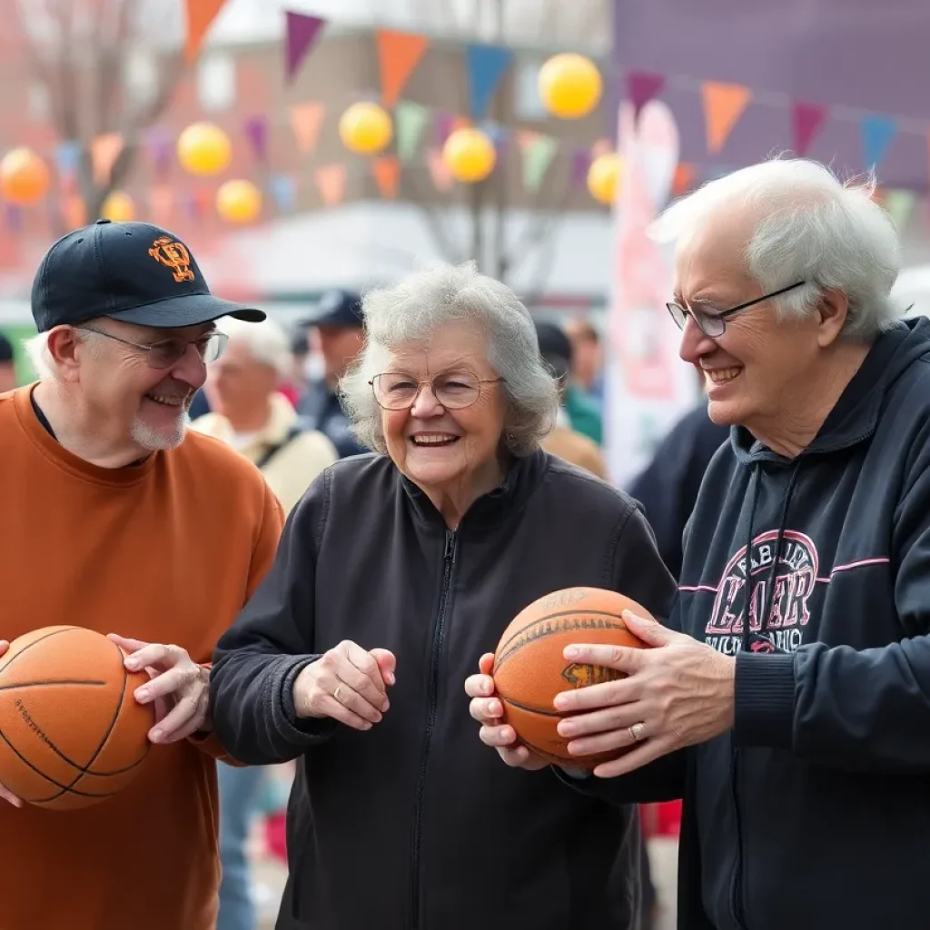 Seniors enjoying sports and arts at the Asheville Senior Games Festival