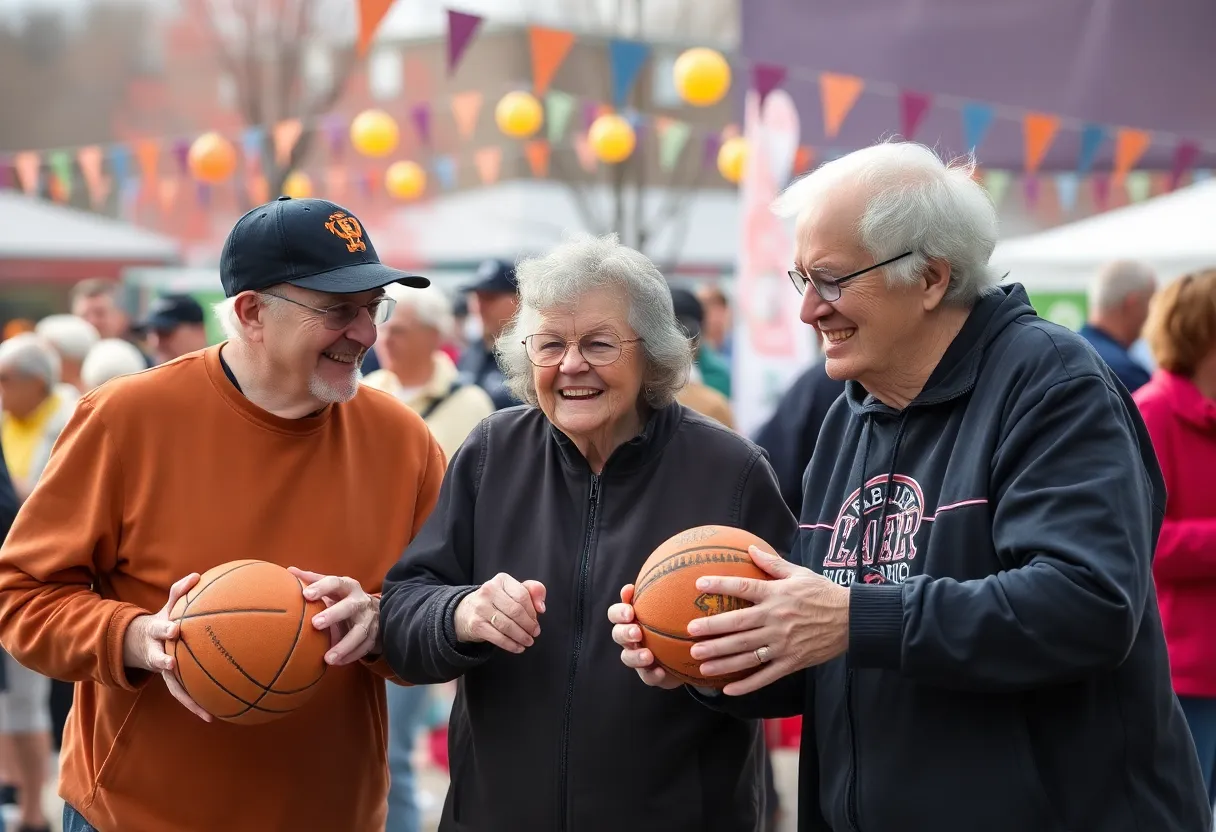 Seniors enjoying sports and arts at the Asheville Senior Games Festival
