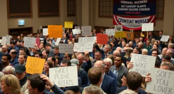 Trump Calls Protesters ‘Paid Agitators’ in Asheville Town Hall