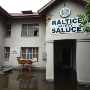 Public safety building in Black Mountain with visible structural issues.