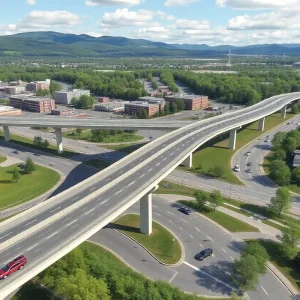 Conceptual design of the I-26 Connector overpass in Asheville