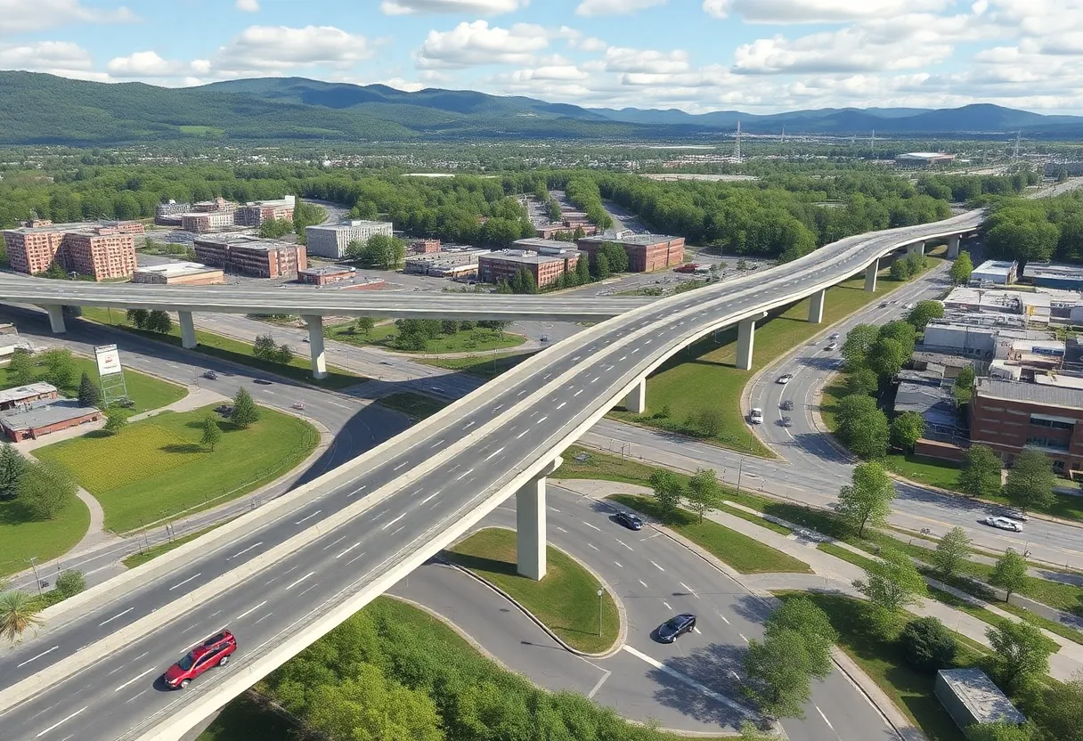 Conceptual design of the I-26 Connector overpass in Asheville
