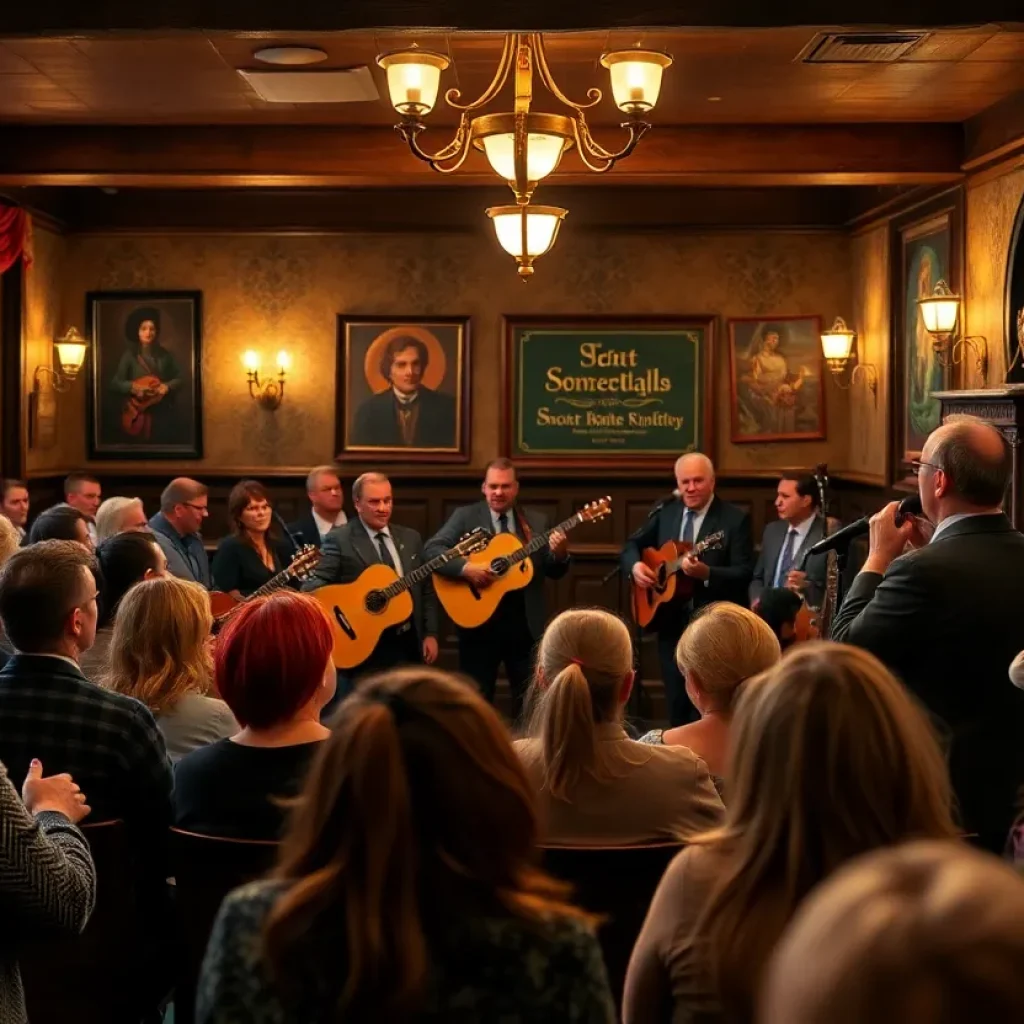 Audience enjoying Jamie Laval's Celtic music performance at Story Parlor