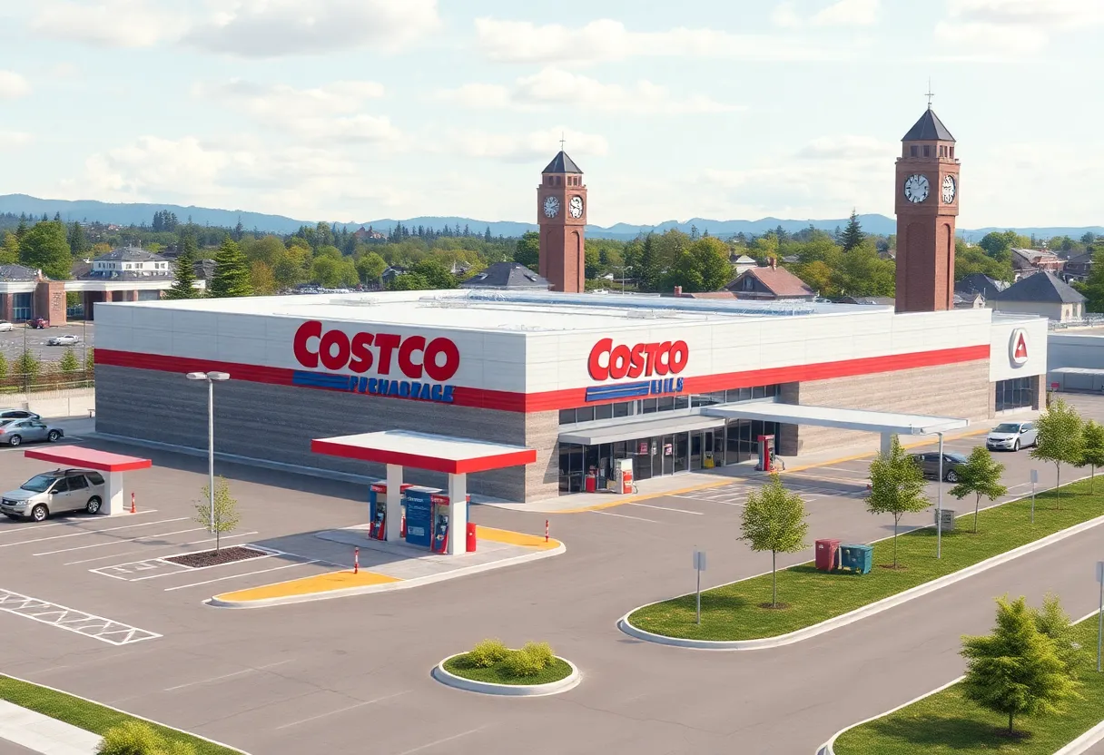Rendering of the new Costco store to be built in Asheville