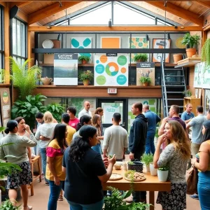 Community members at the opening of the Regen Hub in Asheville