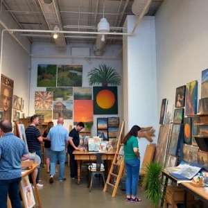 Artists and community at the Resurrection Studios Collective in Asheville