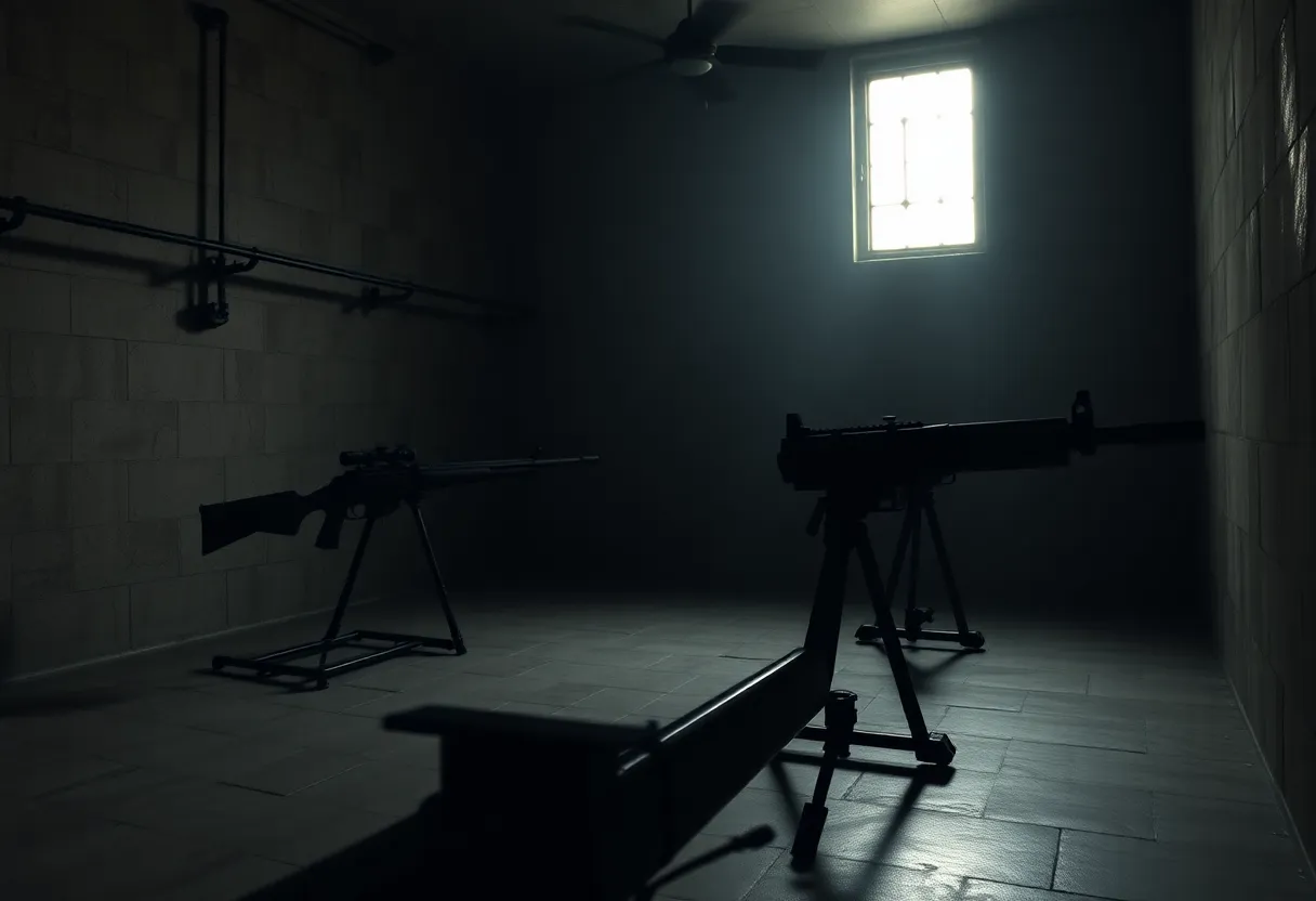 Execution chamber set up for firing squad in South Carolina