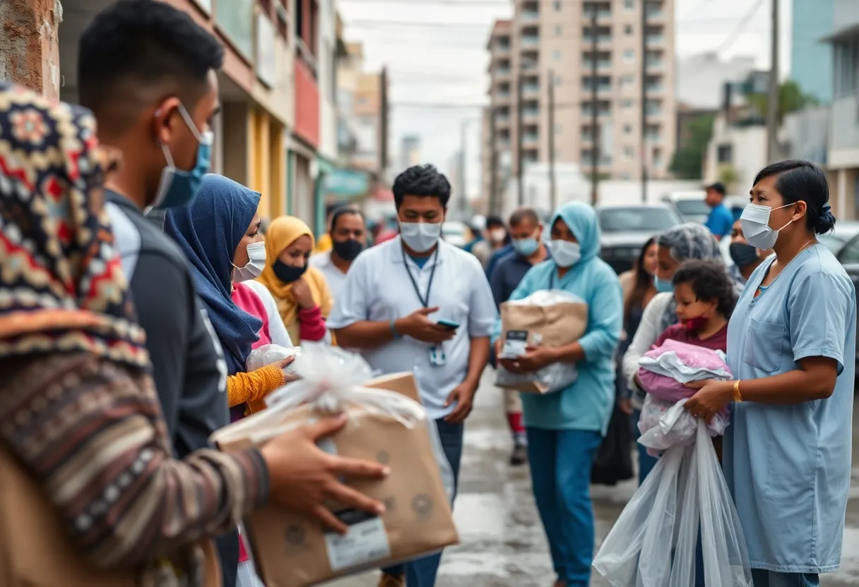Volunteers assisting families in Asheville after severe storms