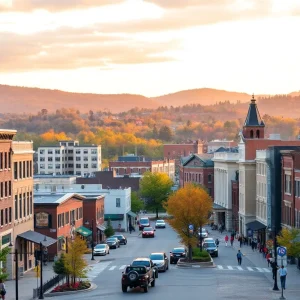 Cityscape of Asheville highlighting its Sister Cities connections