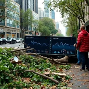 Dashboard displaying storm debris collection data in Asheville
