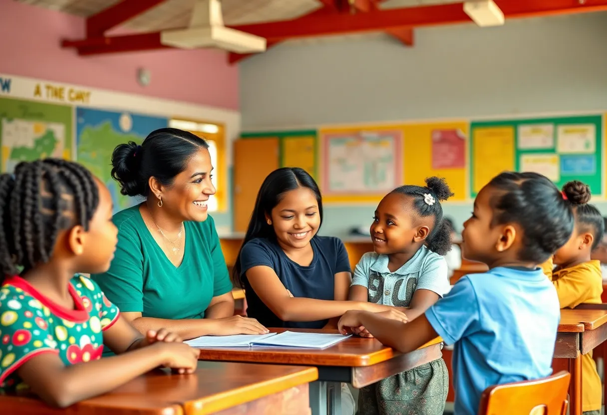 Community members supporting education amidst recovery efforts