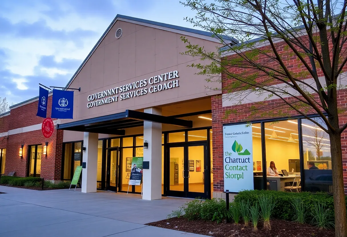 Exterior of the Buncombe County Government Services Center
