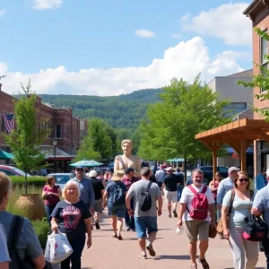 Community tourism scene in Buncombe County