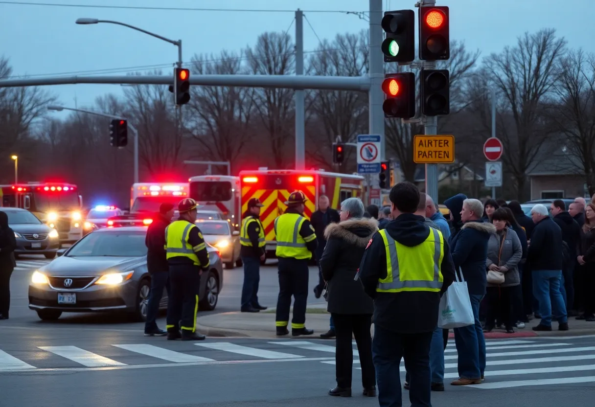 Emergency responders at the scene of a tragic collision in Eden, NC