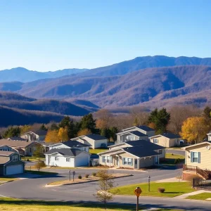 Manufactured housing community in Flat Rock, NC, surrounded by natural beauty.