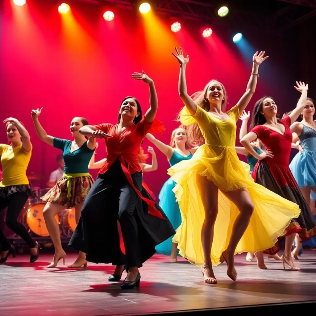 Gaspard&Dancers performing on stage at the Wortham Center