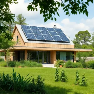A high-performance eco-friendly home in Asheville surrounded by lush green nature